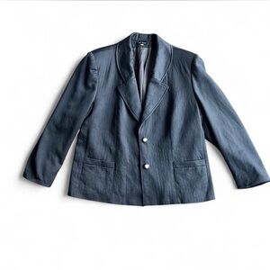 Early 90’s 100% wool Heather gray blazer by Veruschka size 42 (women’s large)